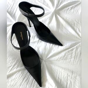 Balenciaga Black Ankle Heels Sz 39